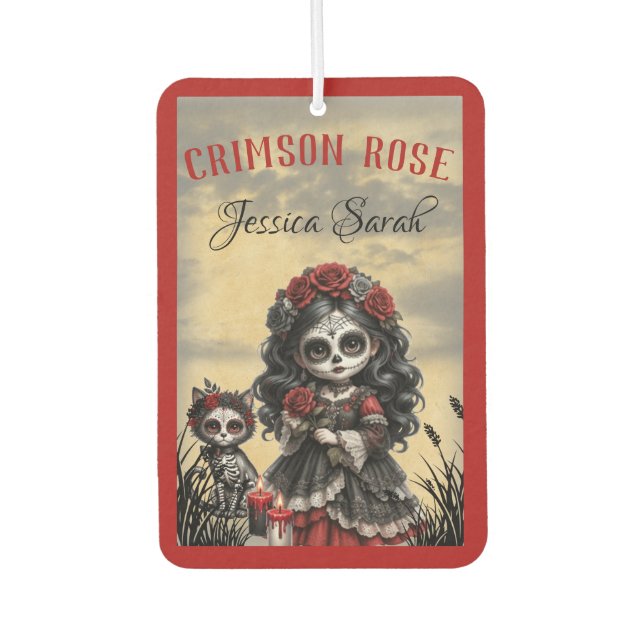 Dunkle Romantik_ Krimsonrose Autolufterfrischer (Vorderseite)
