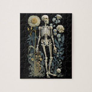 Dunkle Romantik Skelett Vintage Halloween Grusel Puzzle