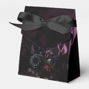Dunkle romantische Blumengebinde-Hochzeitsgunstbez Geschenkschachtel