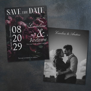 Dunkle Romantische Elegante Magazin Foto Save The Date