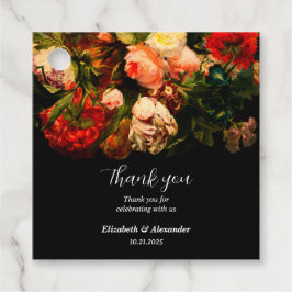 Dunkle romantische, stimmungsvolle, elegante Blume Geschenkanhänger