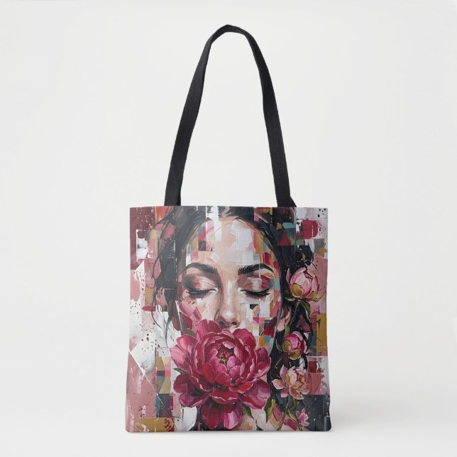 Dunkle rosa Blumen Frau (Vorderseite)
