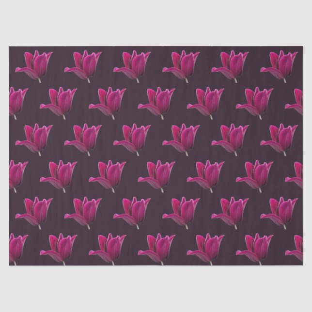 Dunkle rosa Tulpe Seidenpapier (Vorderseite)