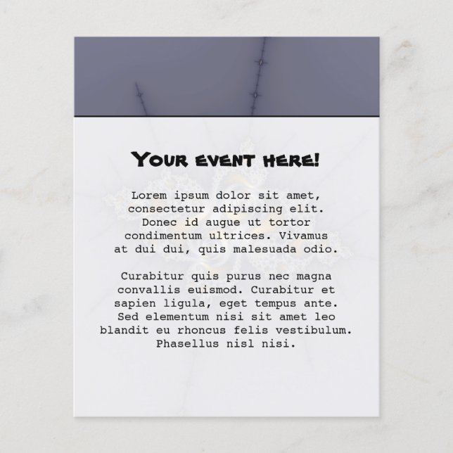 Dunkle Rose - Mandelbrot-Fraktal Flyer (Vorne)