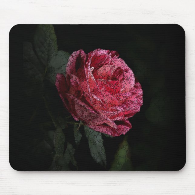 Dunkle Rose Mousepad (Vorne)