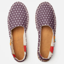 Dunkle Rose Weiße Polka Dots Chic Fashion Slip On