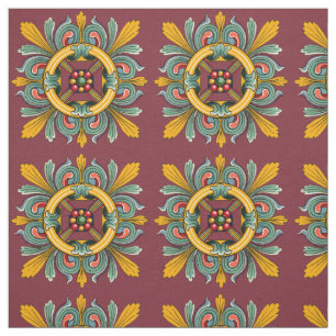 Dunkle Rosen-viktorianischer Fliesen-Entwurf Stoff