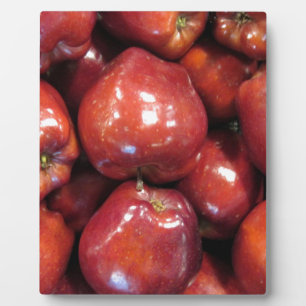 Dunkle rote Äpfel Fotoplatte