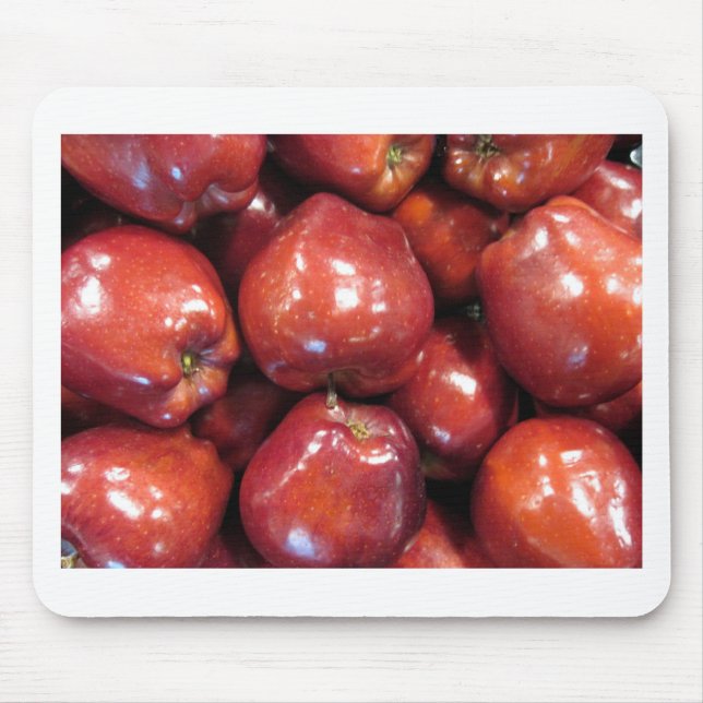 Dunkle rote Äpfel Mousepad (Vorne)