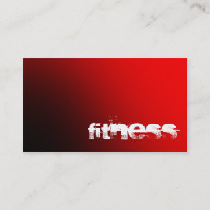 Dunkle rote Fitness Sport Business Card Visitenkarte