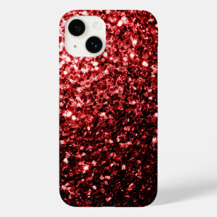 Dunkle rote Imitate Glitzer Glitzern Glamour Case-Mate iPhone 14 Hülle