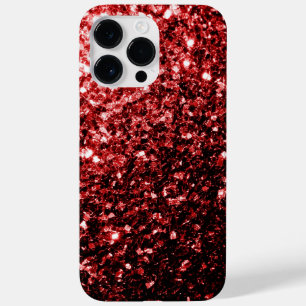 Dunkle rote Imitate Glitzer Glitzern Glamour Case-Mate iPhone Hülle