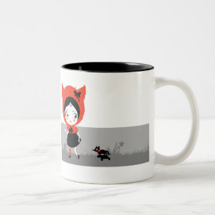 Dunkle Rotkäppchen-Tasse Zweifarbige Tasse