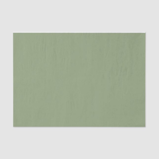 Dunkle Sage Green Solid Simple Tissue Paper Seidenpapier (Vorderseite)