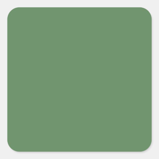 Dunkle Salbei (feste Farbe) Quadratischer Aufkleber (Vorderseite)
