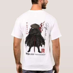 Dunkle Samurai-Krieger-Rüstung Japanisch Gothic Ro T-Shirt