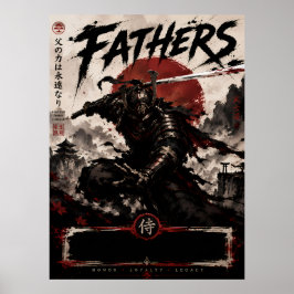 Dunkle Samurai-Väter Kunstposter Poster