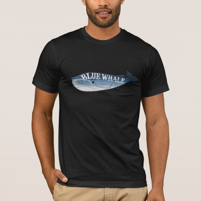 Dunkle Schatten-Blauwal-Zeichen-T - Shirt (Vorderseite)