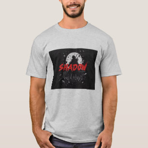 Dunkle Schattenmond-Gotik-Kunst T-Shirt