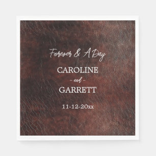 Dunkle Schokolade Braun Western Imitate Leder Serviette