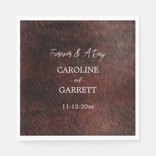 Dunkle Schokolade Braun Western Imitate Leder Serviette (Vorderseite)