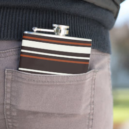 Dunkle Schokolade, braune Streifen Flachmann