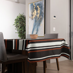 Dunkle Schokolade, braune Streifen Tischdecke