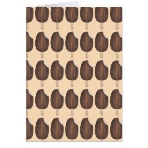 Dunkle Schokolade Eiscreme Popsicle Cards