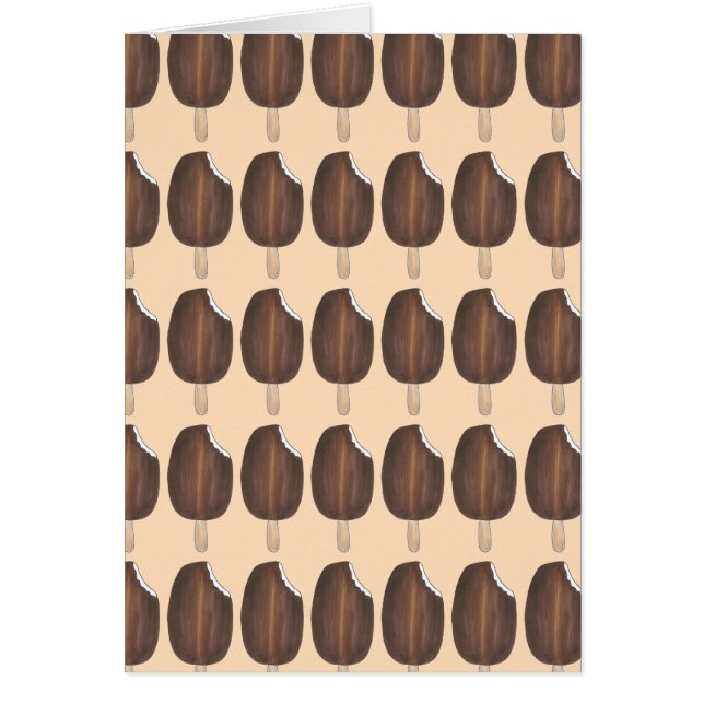 Dunkle Schokolade Eiscreme Popsicle Cards (Vorne)
