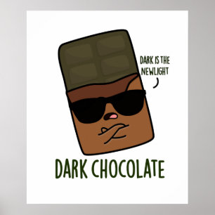 Dunkle Schokolade Funny Food Puff Poster