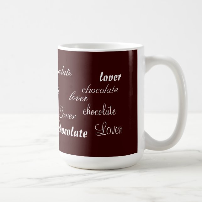 Dunkle Schokolade Lover Design Tasse (Rechts)