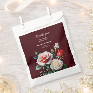 Dunkle Schöne rosa weiße rote Rosen Blumen Hochzei Geschenktütchen