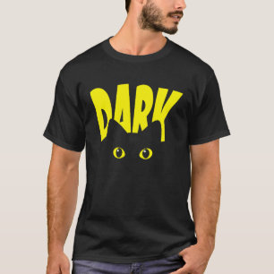 Dunkle schwarze Katze mit Big Eyes Cool Cat Vater  T-Shirt
