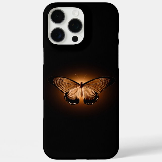 Dunkle schwarze Moody-Moth beleuchtet Case-Mate iPhone Hülle (Rückseite)