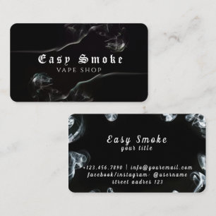 Dunkle Schwarze Rauch Vape Shop Visitenkarte