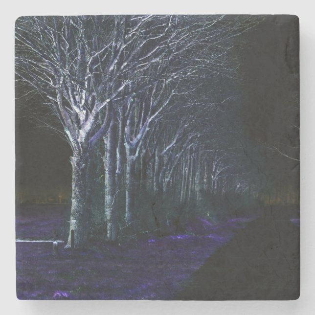 Dunkle Seite 10 Küste Steinuntersetzer (Vorderseite)