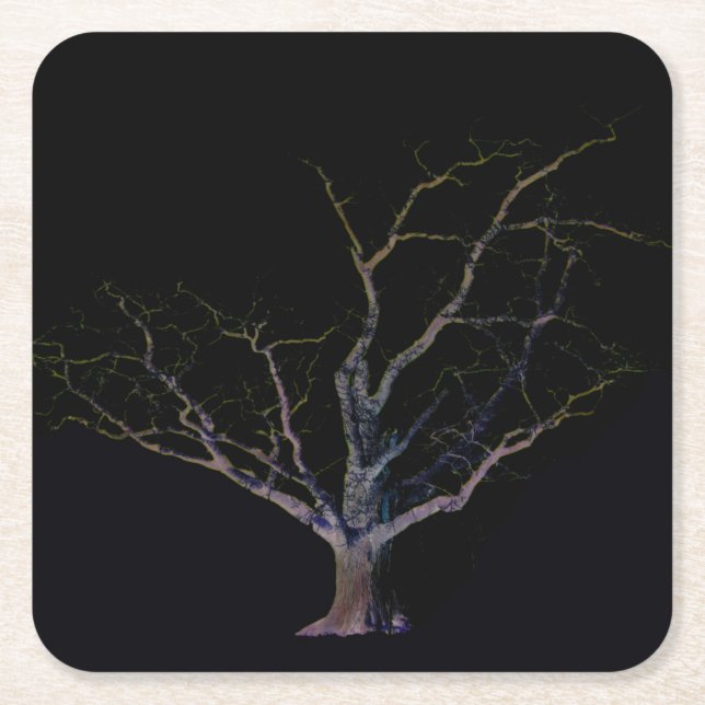 Dunkle Seite 2 Küste Rechteckiger Pappuntersetzer (Vorderseite)