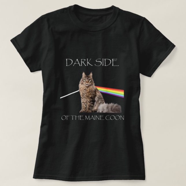Dunkle Seite der Maine Coon Niedlich Cat S Girls.p T-Shirt (Design vorne)