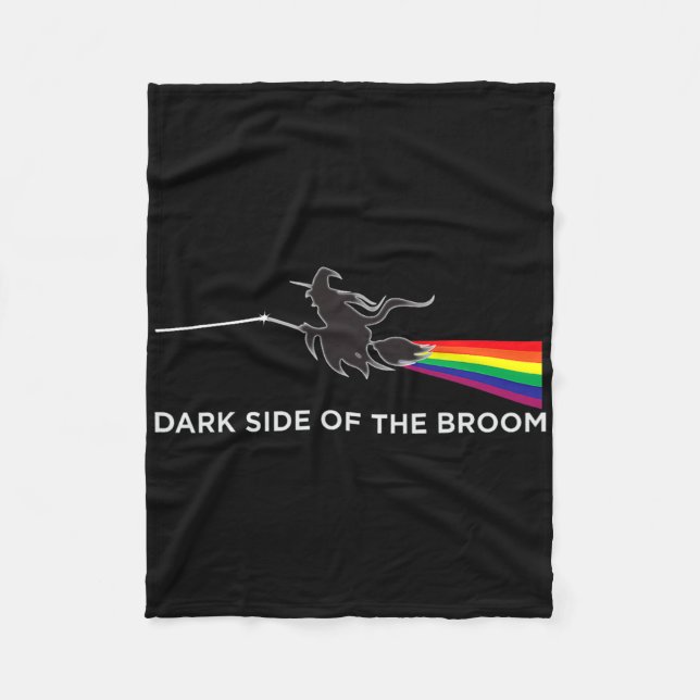 Dunkle Seite des Broom Clic Rock Witch Funny Hallo Fleecedecke (Vorderseite)