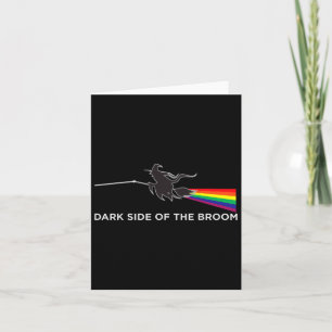 Dunkle Seite des Broom Clic Rock Witch Funny Hallo Karte