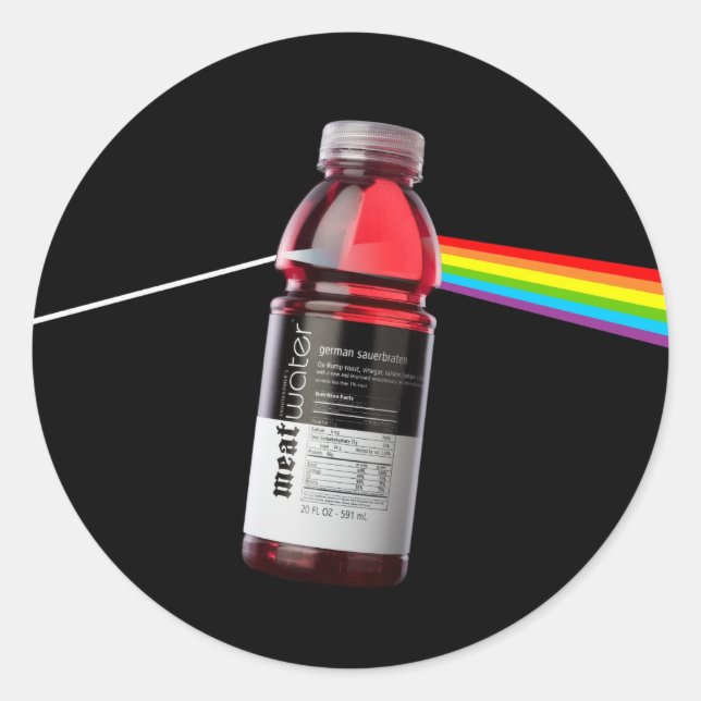 Dunkle Seite des MeatWater-Aufklebers Runder Aufkleber (Vorderseite)