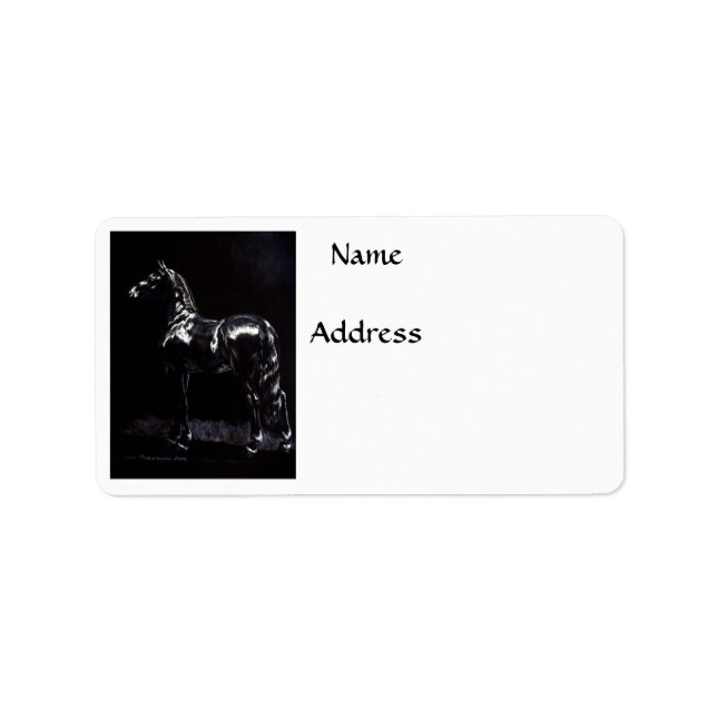 Dunkle Silber Adressaufkleber (Vorne)