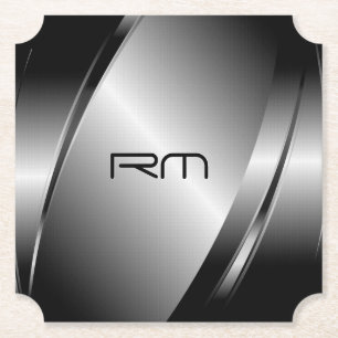 Dunkle Silbertöne glänzen metallisches Aussehen Untersetzer