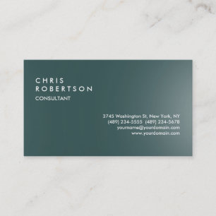 Dunkle Slate Gray Modern Creative Business Card Visitenkarte