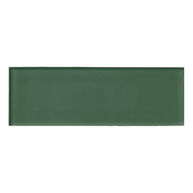 Dunkle Smaragdgrüne Solid-Farbe Namenschild (Vorderseite)