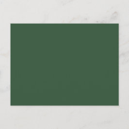 Dunkle Smaragdgrüne Solid-Farbe Postkarte