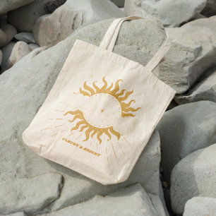Dunkle Sonne und Wolken Tragetasche