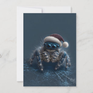 Dunkle Springspinnen-Weihnachtskarten Feiertagskarte