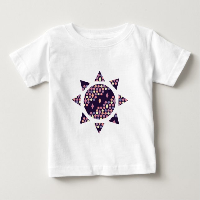 Dunkle Stadt Twilight Honeycomb und Diamond Sun Baby T-shirt (Vorderseite)