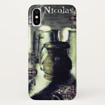 Dunkle Steampunk-Tasse und Handschriften